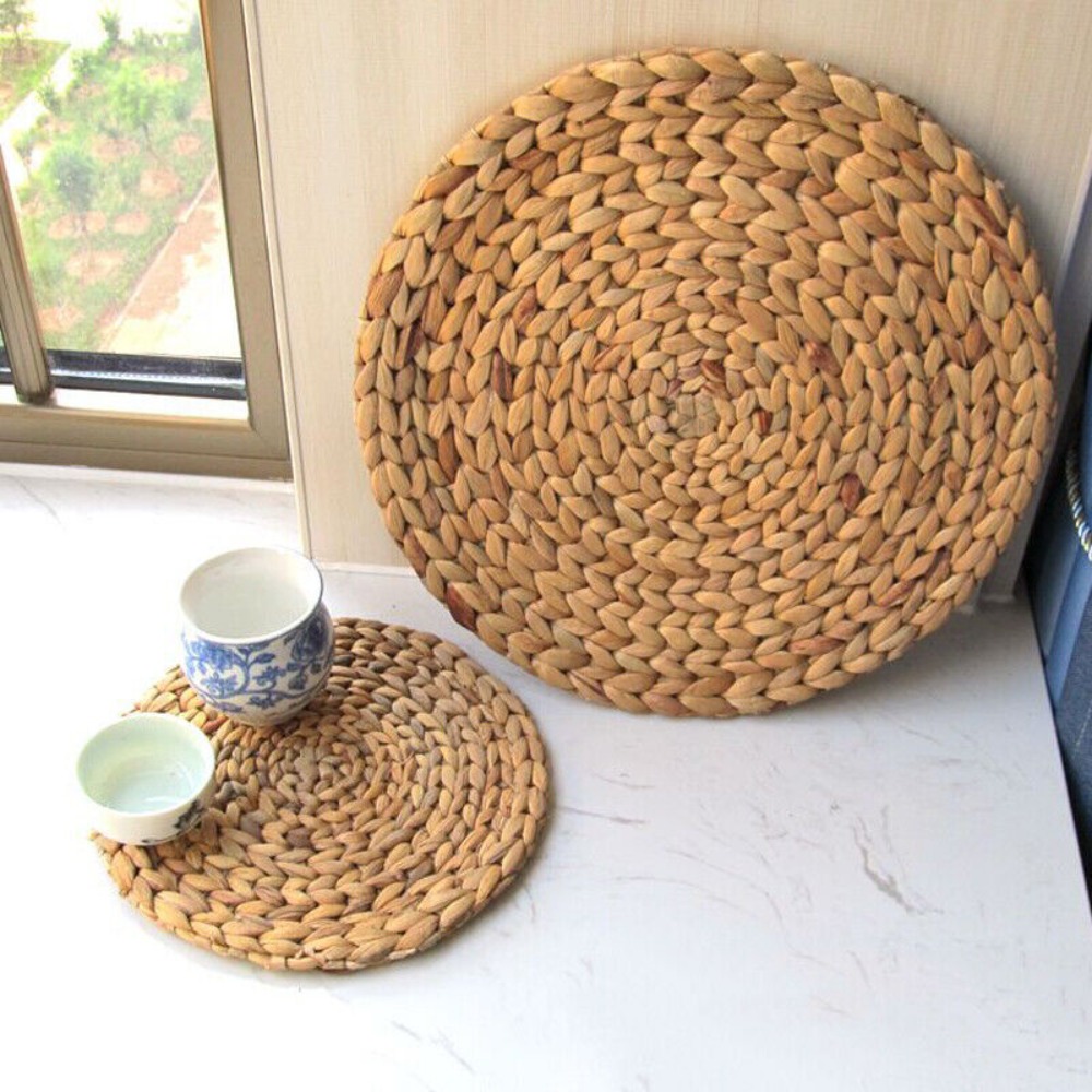 Outdoor Furniture Sale - Natual Straw Weave Rattan Round Placemats