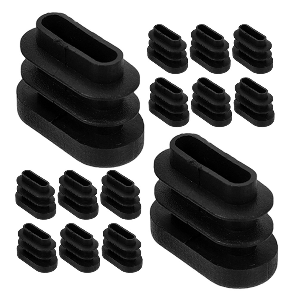 Outdoor Furniture Leg Protectors - 30Pcs Oval Plastic Table Chair Leg