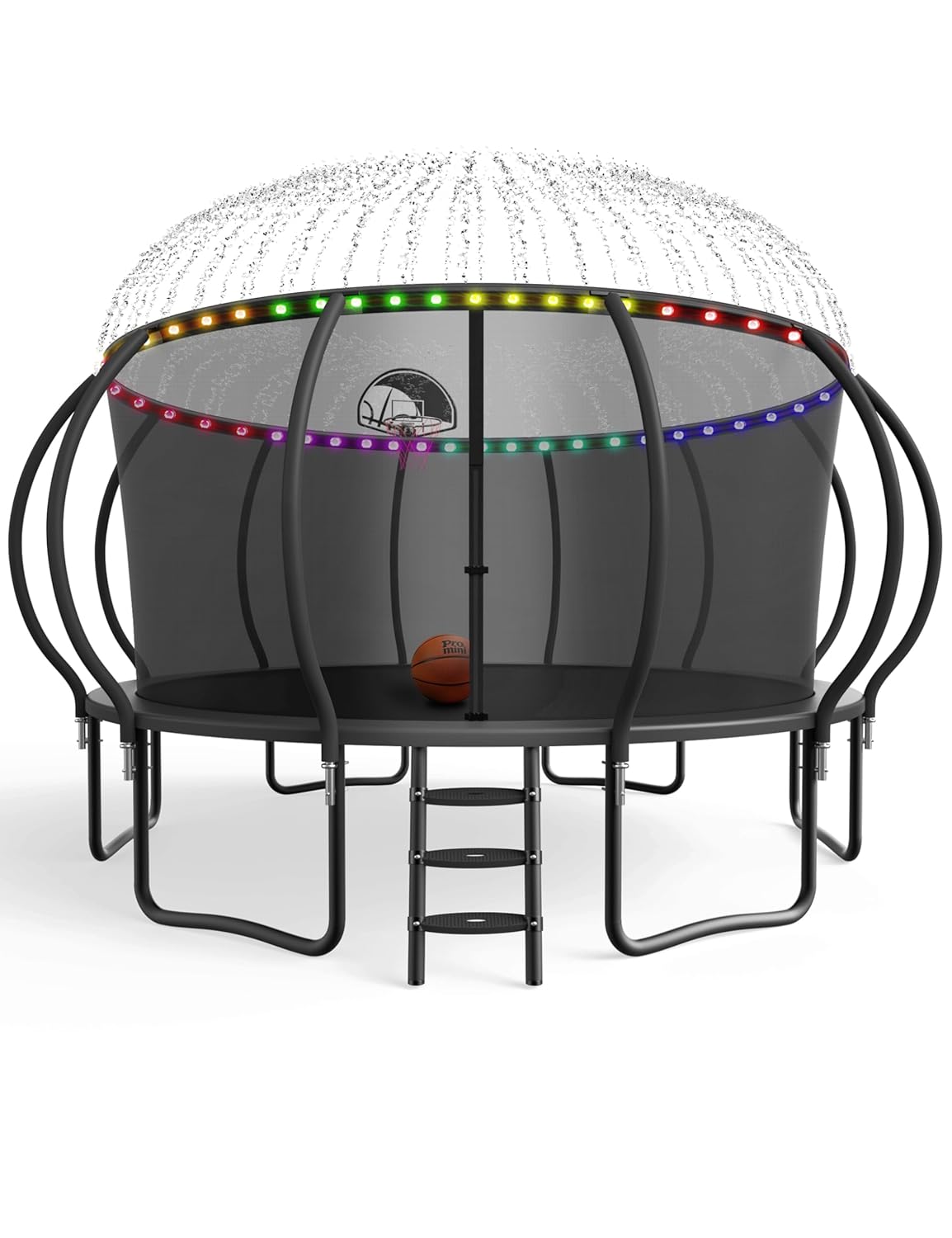 Outdoor Furniture Fabric - Large Outdoor Trampoline with Basketball Hoop
