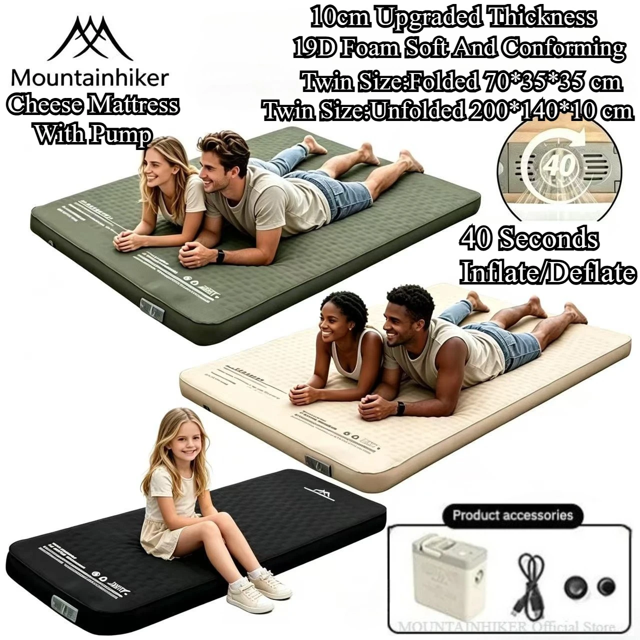 Outdoor Furniture Small - Thickened Sponge Pad, Portable Outdoor Mattress,