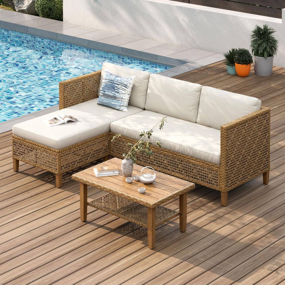 Outdoor Furniture Small - Outdoor Sectional Couch, Wicker Patio Furniture