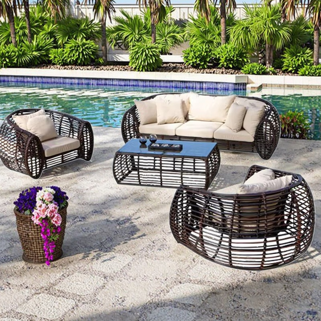 Outdoor Furniture Japanese Style - Modern Durable Wicker Outdoor Furniture Brown
