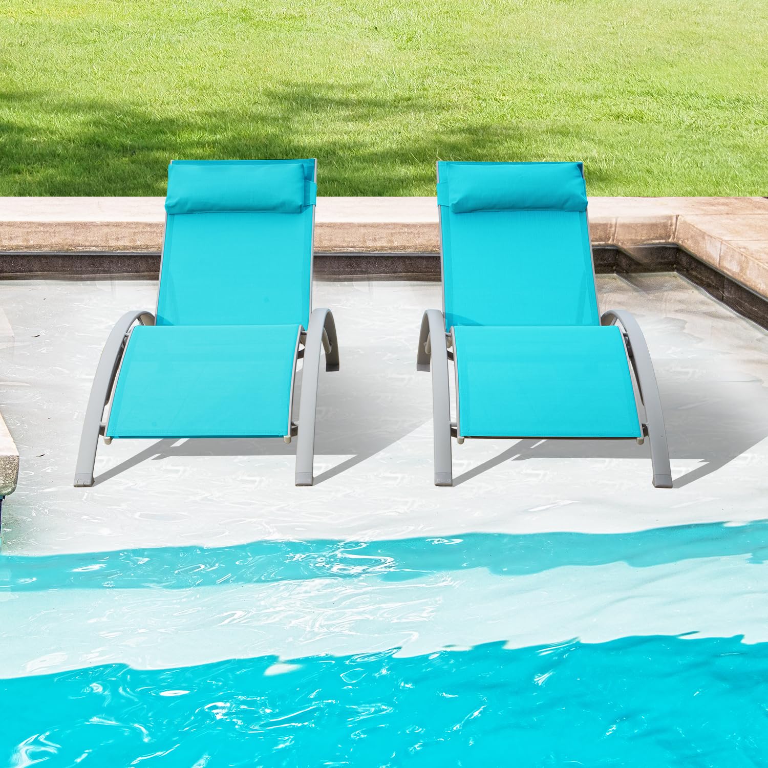 Aluminum Outdoor Sun Loungers  - Deck Chair Lounger avis et prix