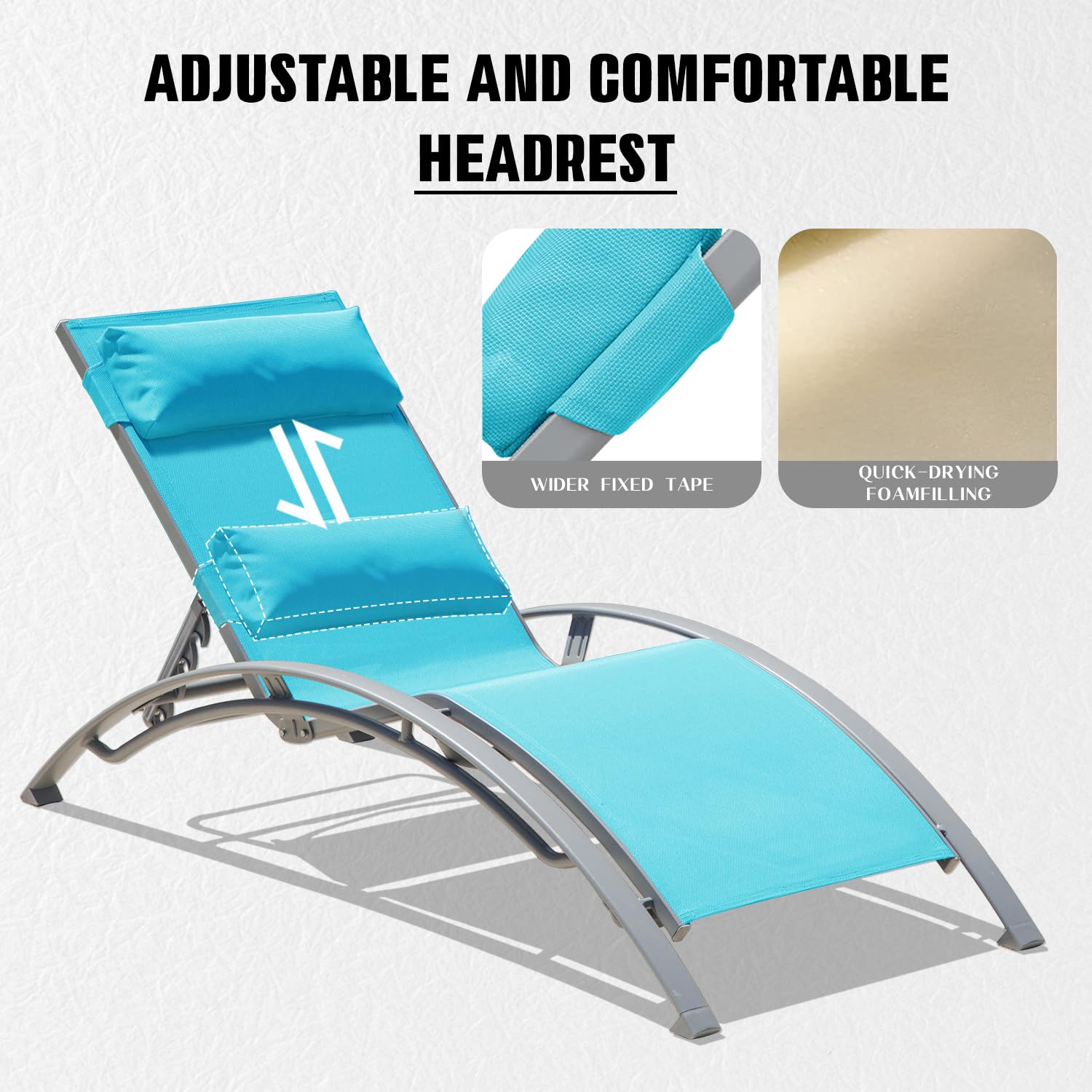 Aluminum Outdoor Sun Loungers  - Deck Chair Lounger avis et prix