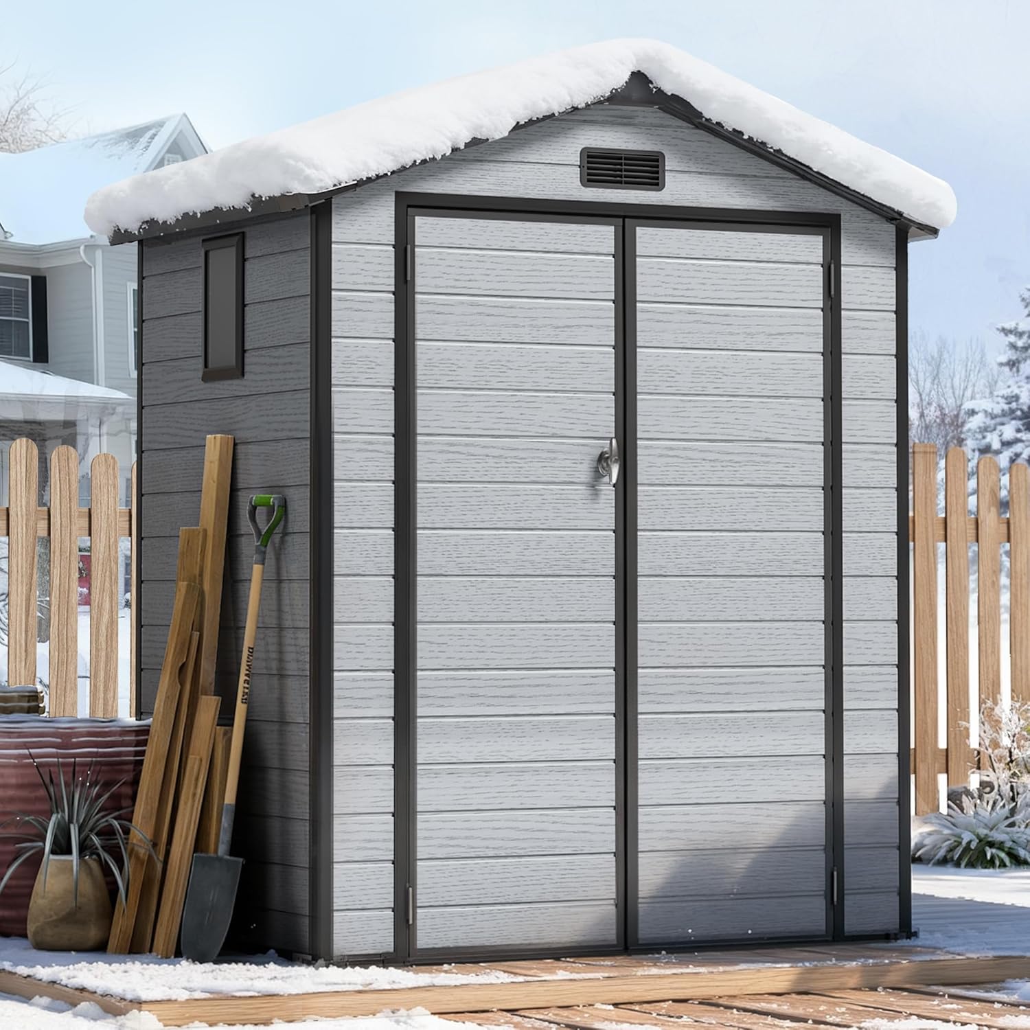 6X4 FT Outdoor Shed, Plastic S - Outdoor Furniture Sale avis et prix