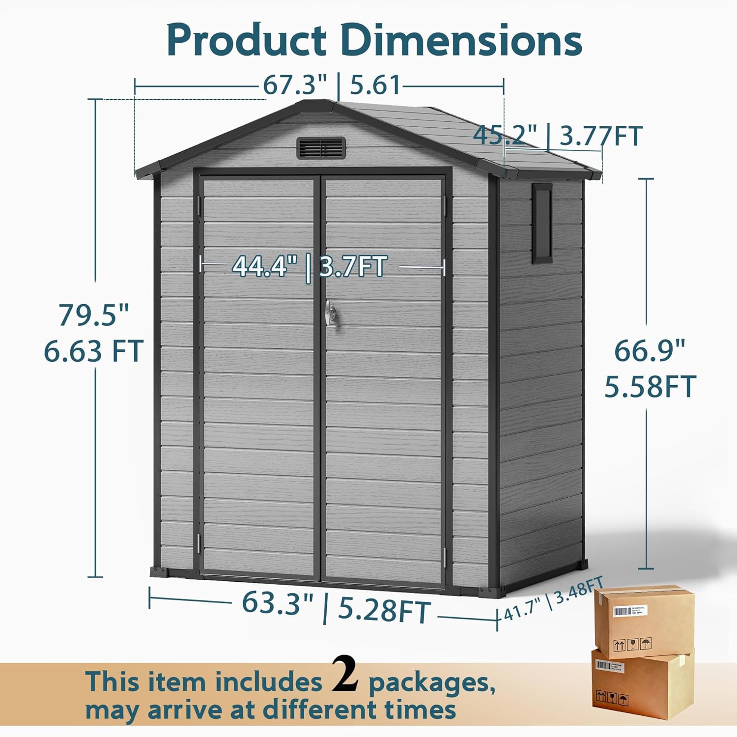 6X4 FT Outdoor Shed, Plastic S - Outdoor Furniture Sale avis et prix