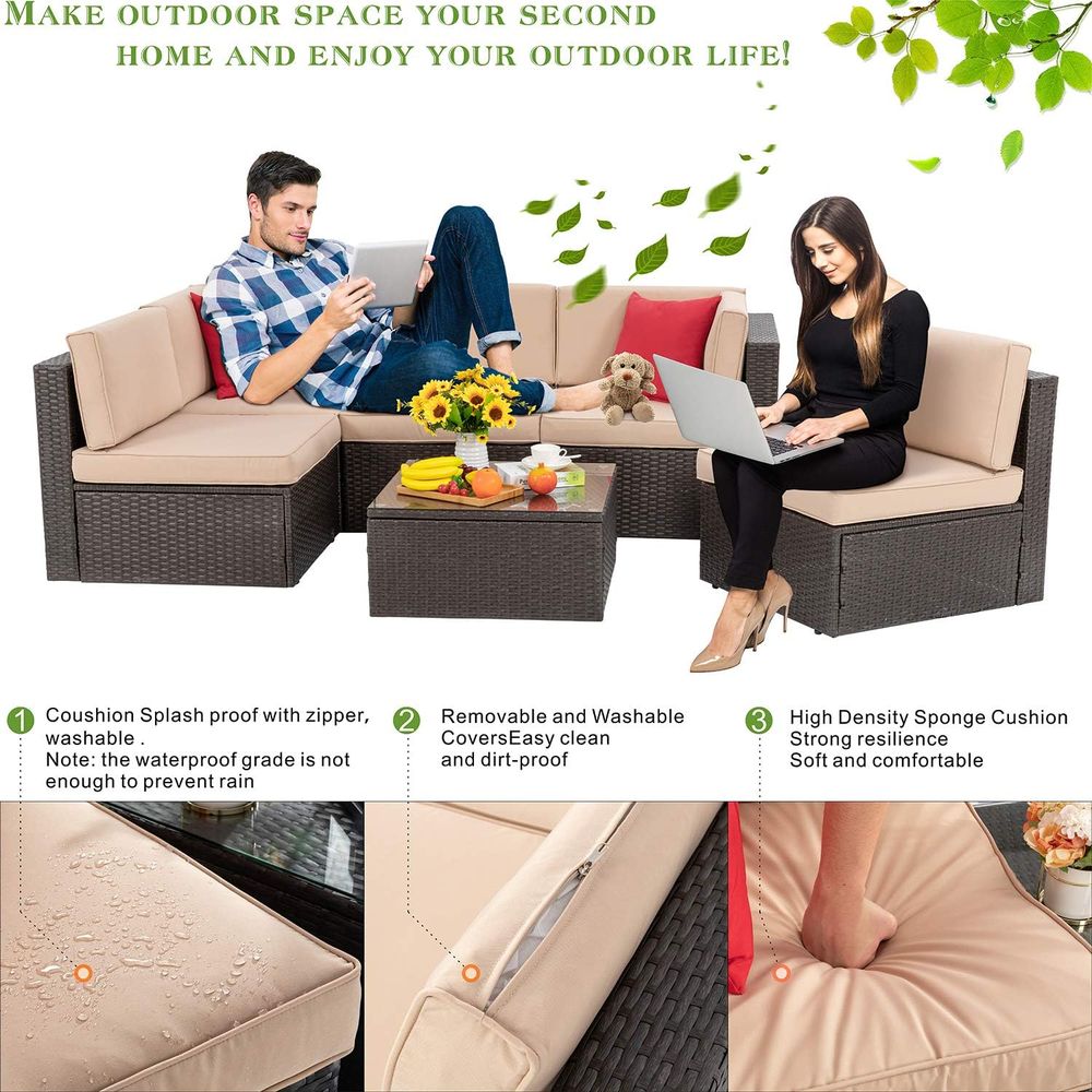 6 Piece Patio Furniture Set, S - Outdoor Furniture Small avis et prix