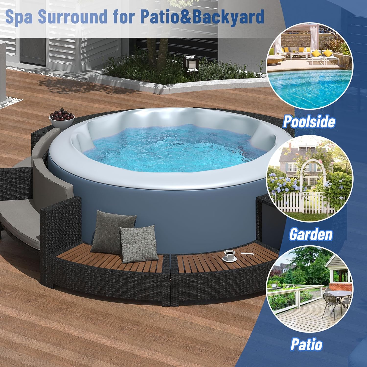 Rattan Patio Sofa Set with Sto - Outdoor Furniture Japanese Style avis et prix