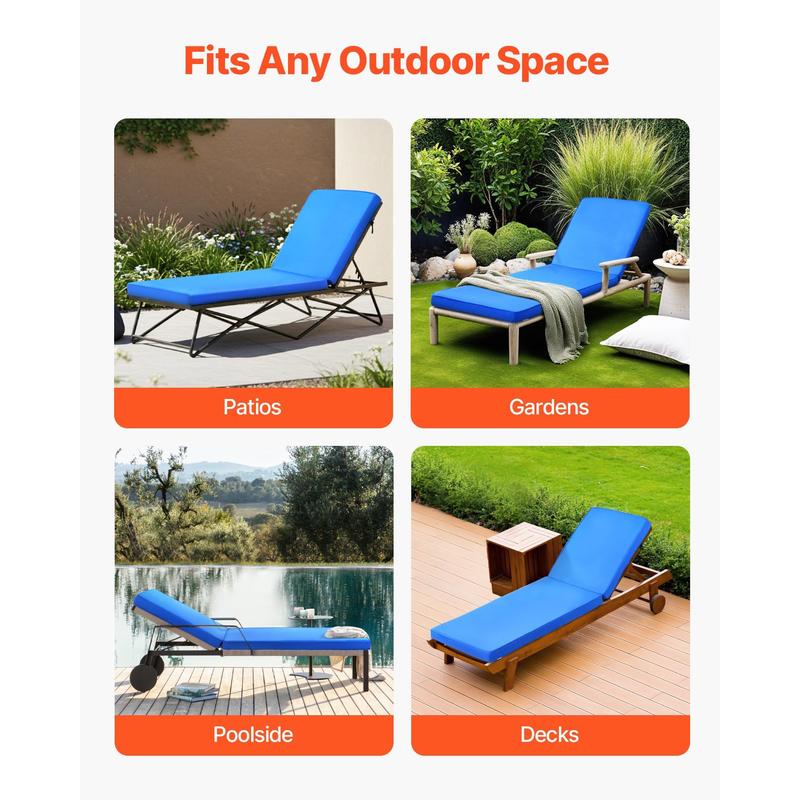 Chaise Lounge Cushion, 72 x 21 - Deck Chair Lounger avis et prix