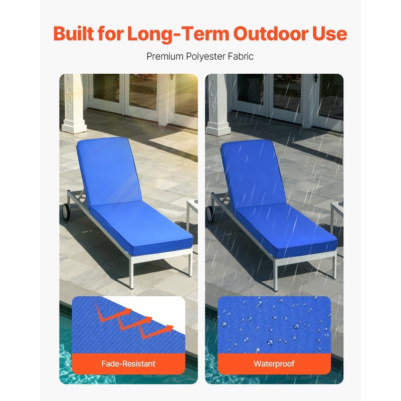 Chaise Lounge Cushion, 72 x 21 - Deck Chair Lounger avis et prix
