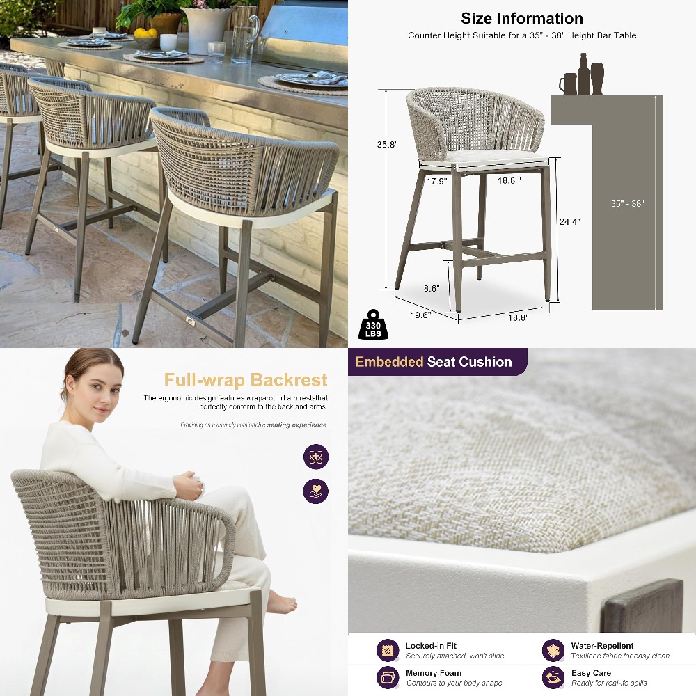 Aluminum Rattan Counter Height - Outdoor Furniture Kitchener avis et prix