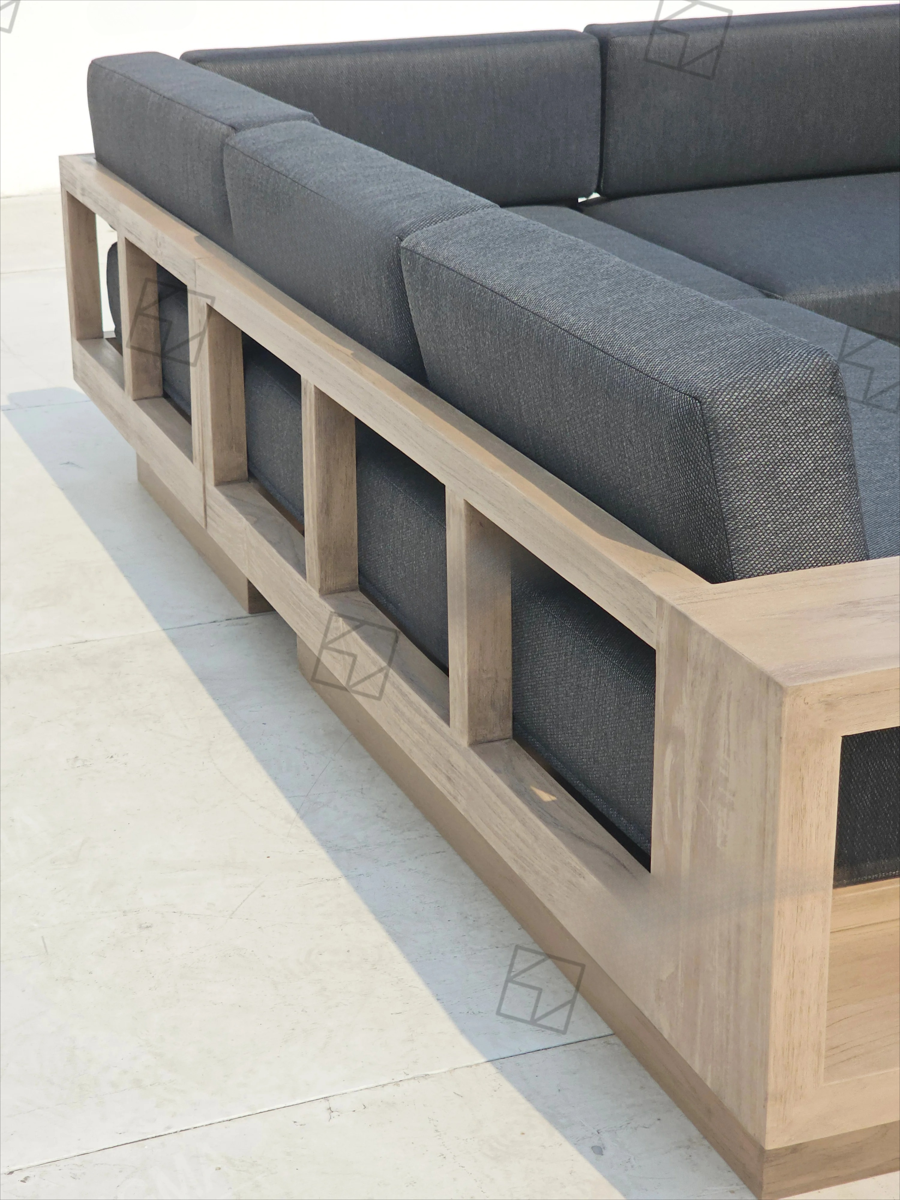 Modern Garden L-Shaped Section - Outdoor Furniture Teak avis et prix