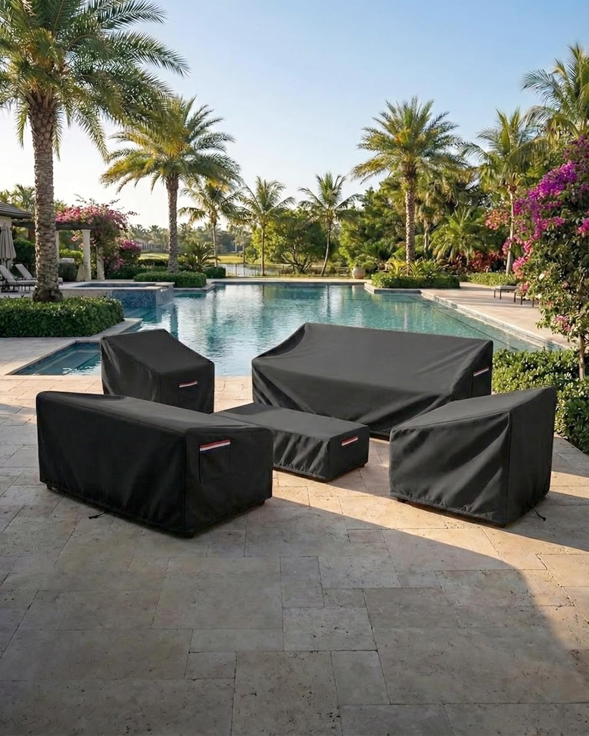 4-Piece Patio Furniture Cover  - Outdoor Furniture Sofa avis et prix