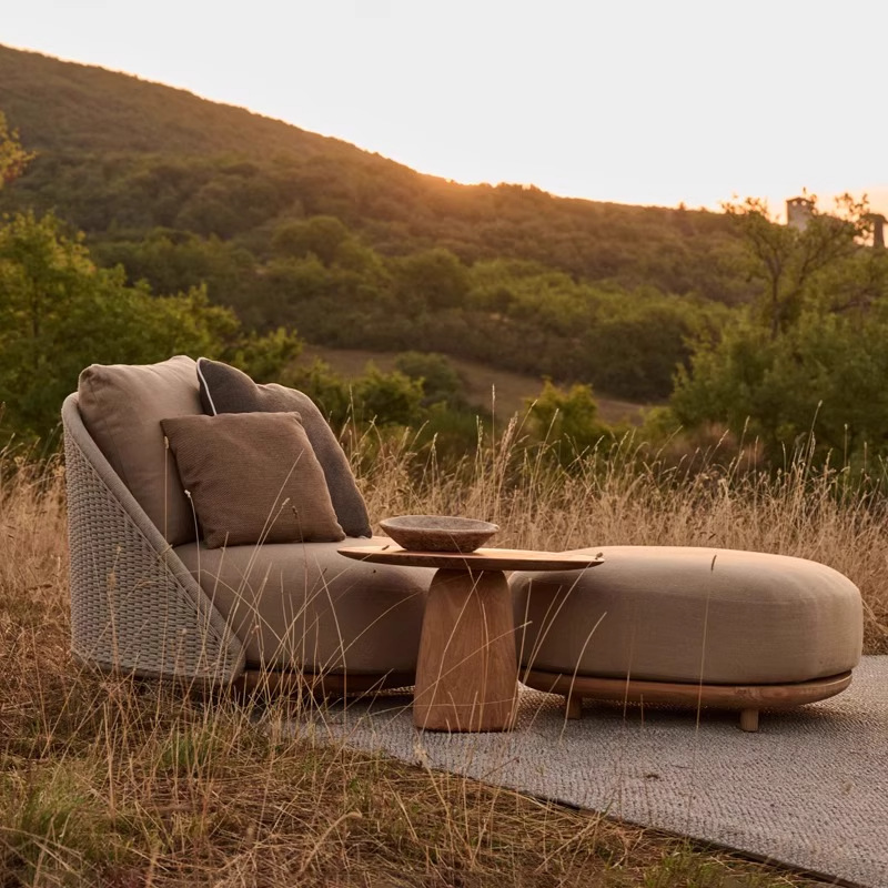 Nordic outdoor teak sofa villa - Outdoor Furniture Teak avis et prix