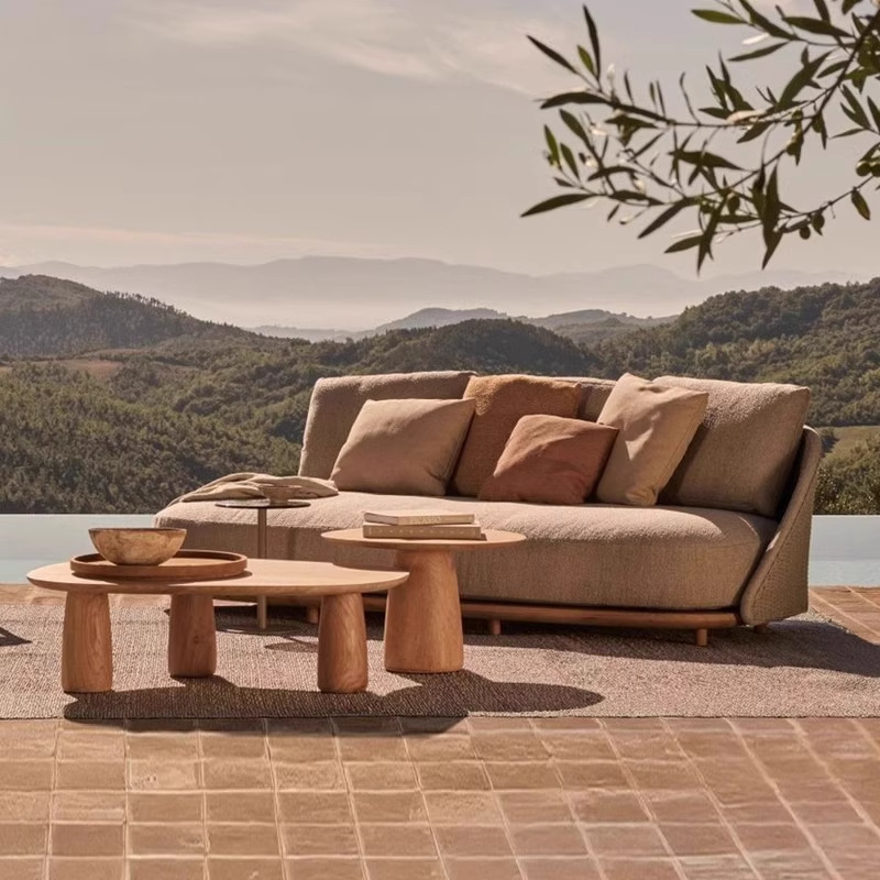 Nordic outdoor teak sofa villa - Outdoor Furniture Teak avis et prix