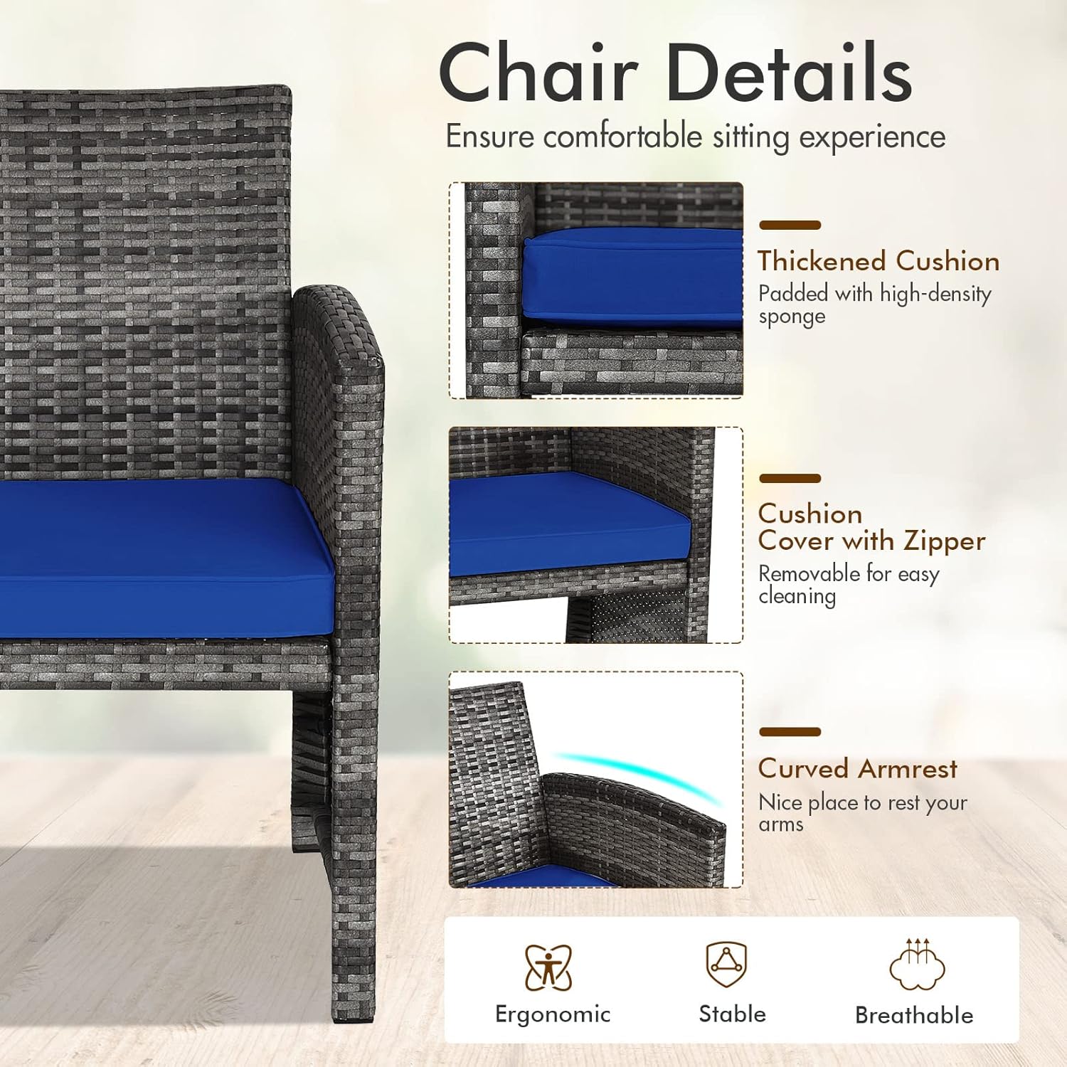 4-Piece Rattan Patio Furniture - Outdoor Furniture On Sale avis et prix