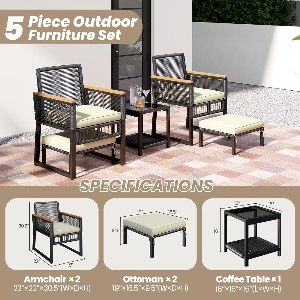 5-Piece Outdoor Conversation S - Outdoor Furniture On Sale avis et prix