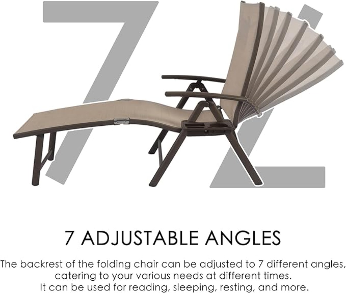 Aluminum Reclining Lounge Chai - Deck Chair Lounger avis et prix