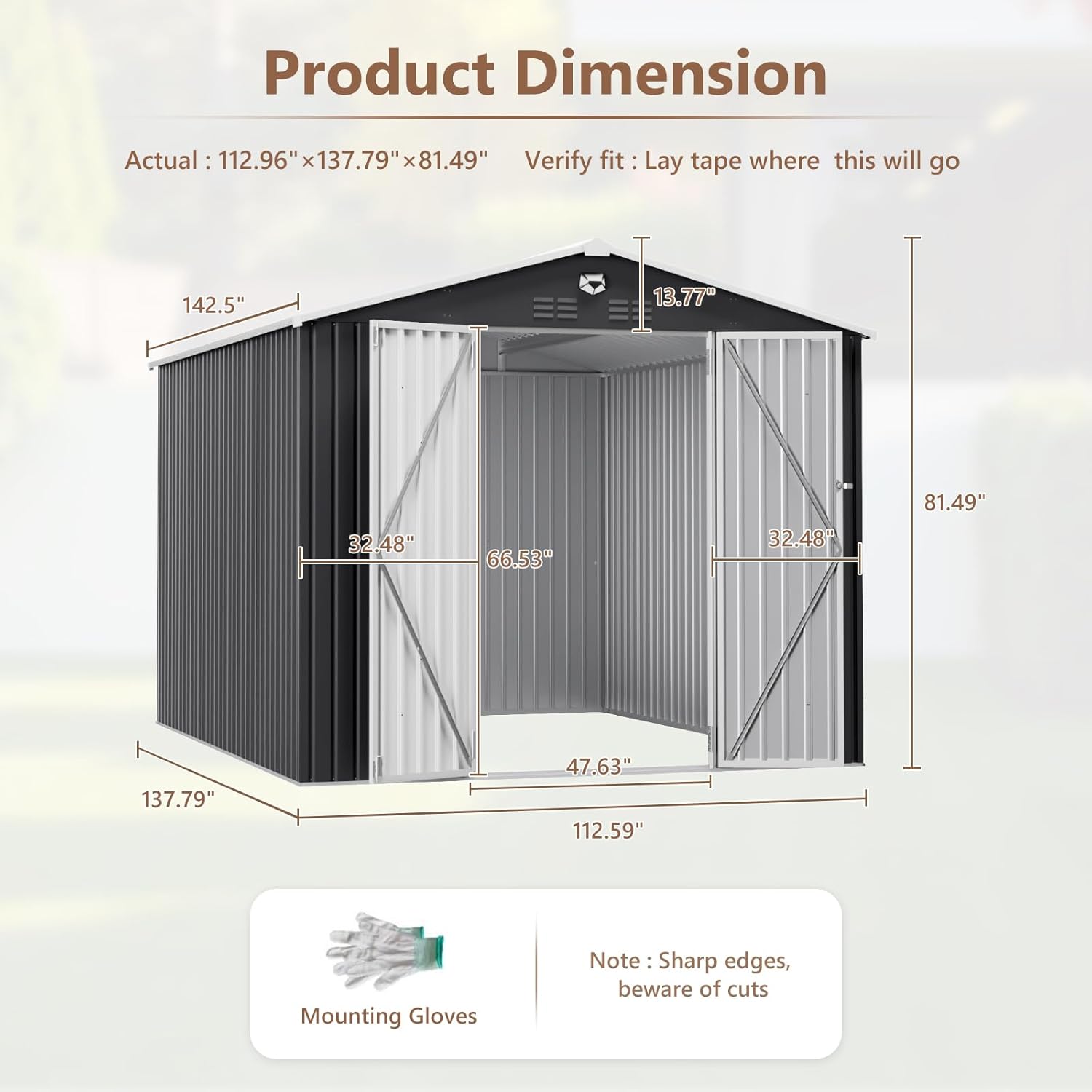 10x12 FT Metal Outdoor Storage - Outdoor Furniture Sale avis et prix