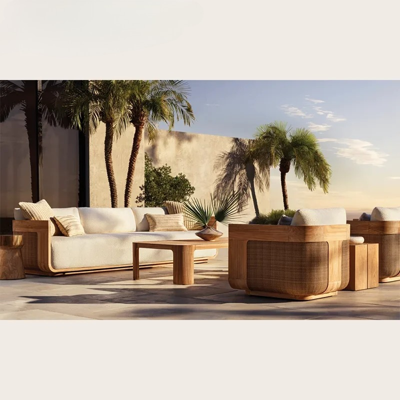 Outdoor Teak Sofa Set Garden F - Outdoor Furniture Teak avis et prix