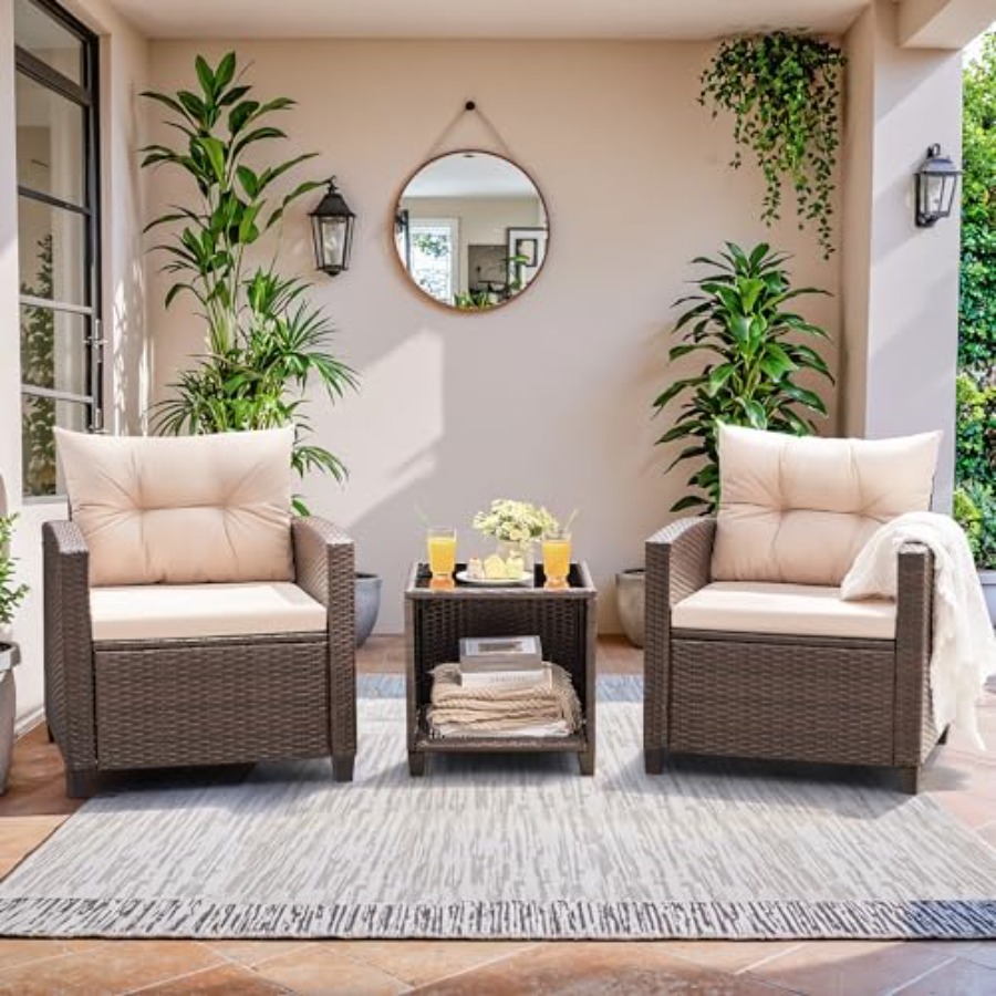 Devoko 3 Pieces Patio Furnitur - Outdoor Furniture Set avis et prix