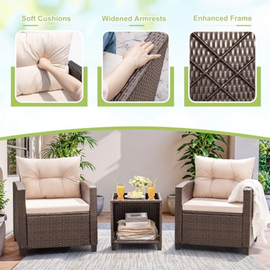 Devoko 3 Pieces Patio Furnitur - Outdoor Furniture Set avis et prix