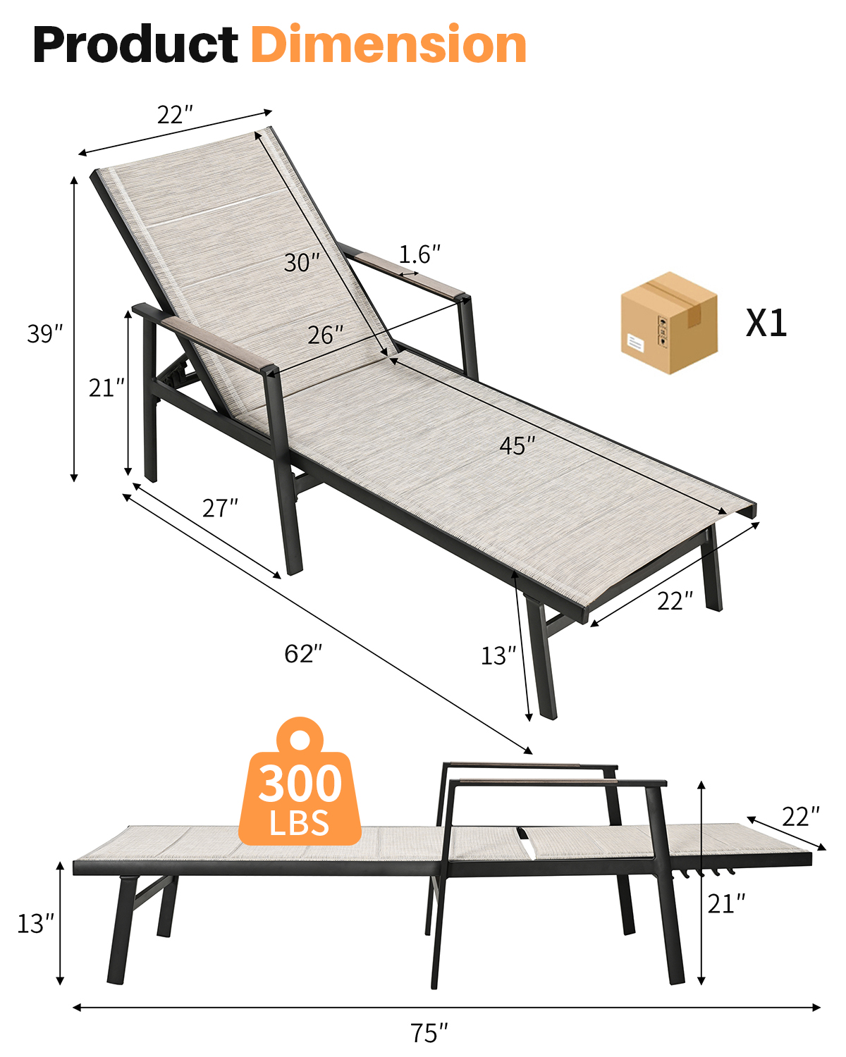 SEEHILL Aluminum Outdoor Chais - Deck Chair Lounger avis et prix