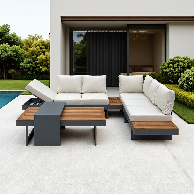 Modern Outdoor Teak Sofa Set G - Outdoor Furniture On Sale avis et prix