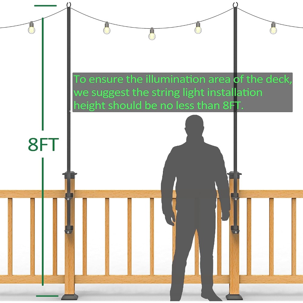 2 pack string light poles - st - Outdoor Furniture Set avis et prix
