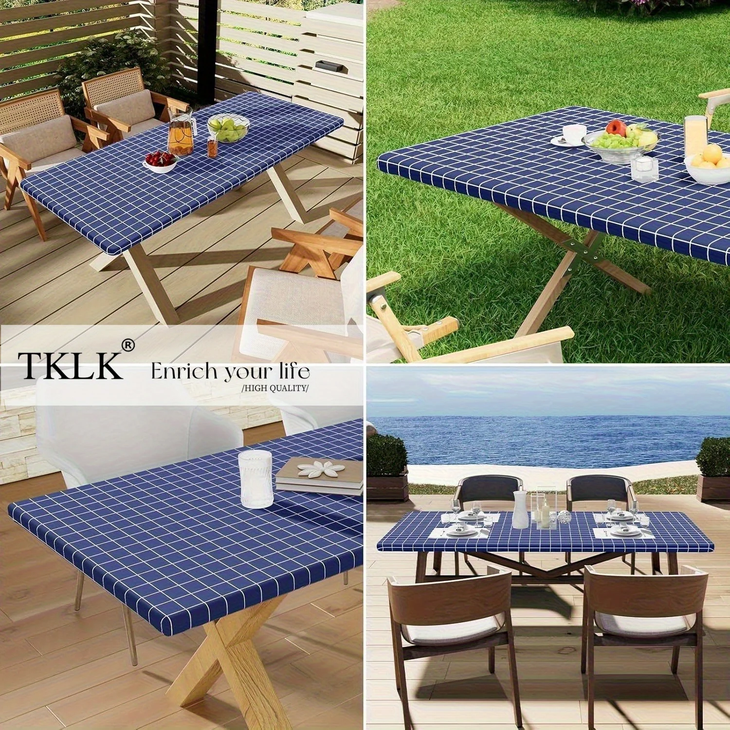 Rectangle Table Cloth, Elastic - Outdoor Furniture Sofa avis et prix