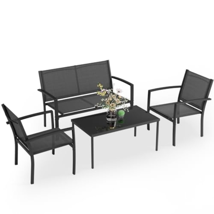 Greesum 4 Pieces Patio Furnitu - Outdoor Furniture Set avis et prix