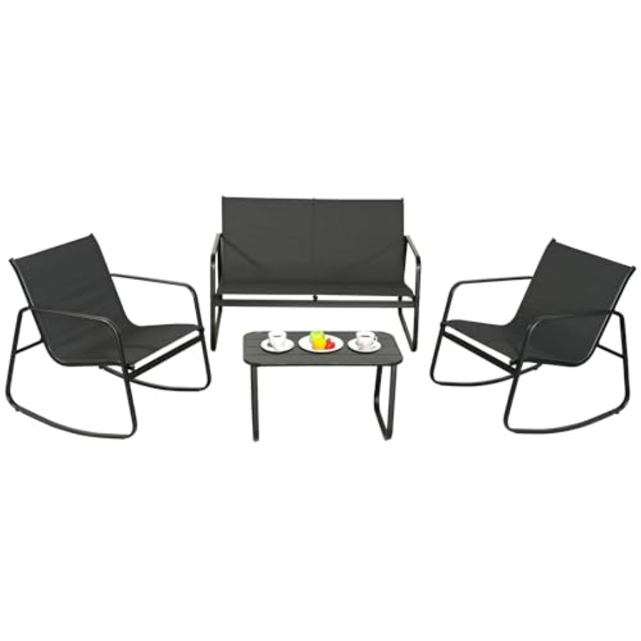 GEONKAI 4 Piece Patio Furnitur - Outdoor Furniture Set avis et prix