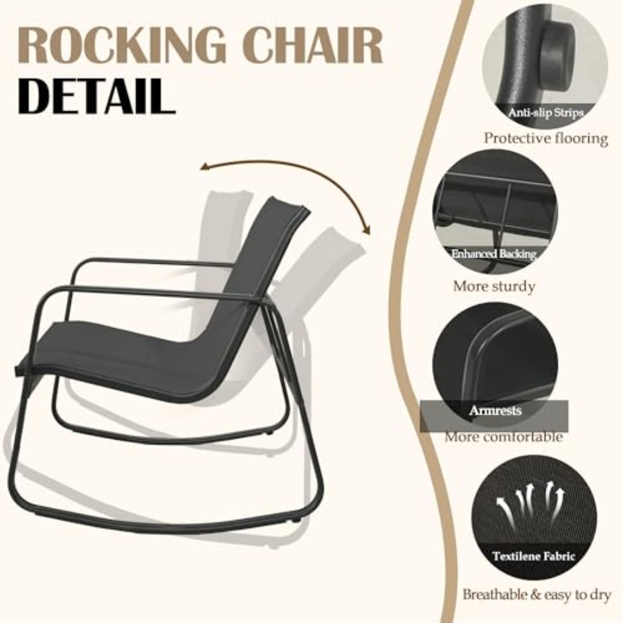 GEONKAI 4 Piece Patio Furnitur - Outdoor Furniture Set avis et prix