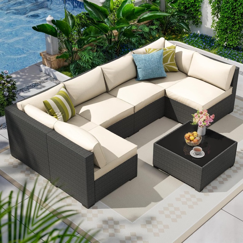 olimix 7 Piece Outdoor Patio F - Outdoor Furniture On Sale avis et prix