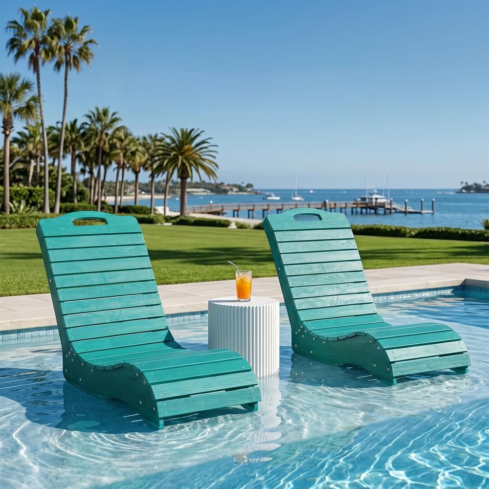 HDPE Pool Lounge Chairs Set of - Deck Chair Lounger avis et prix