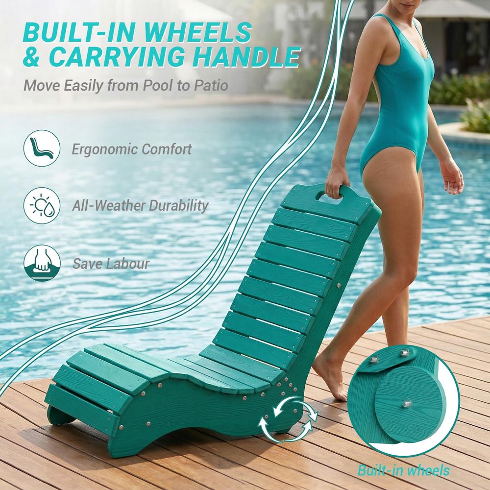 HDPE Pool Lounge Chairs Set of - Deck Chair Lounger avis et prix