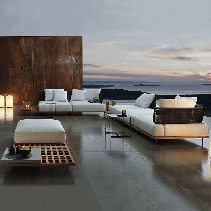 qw-Outdoor Sofa Patio Villa Te - Outdoor Furniture Teak avis et prix