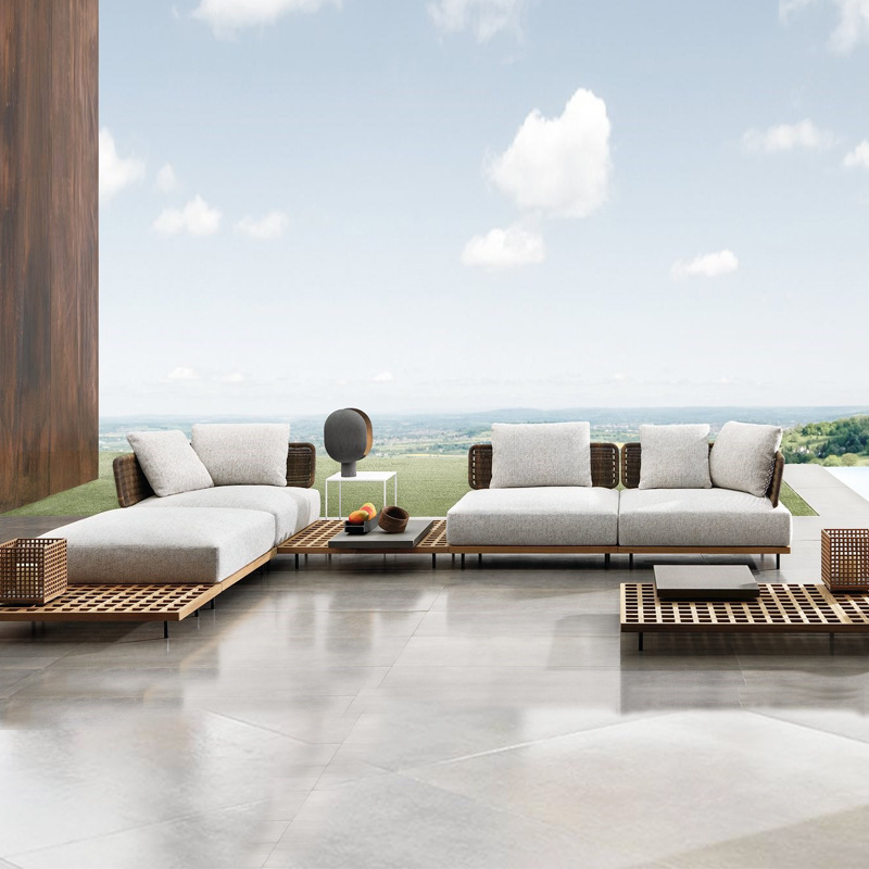 qw-Outdoor Sofa Patio Villa Te - Outdoor Furniture Teak avis et prix
