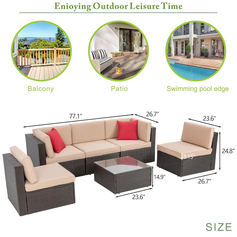 Wicker Sectional Sofa Set L Sh - Outdoor Furniture On Sale avis et prix