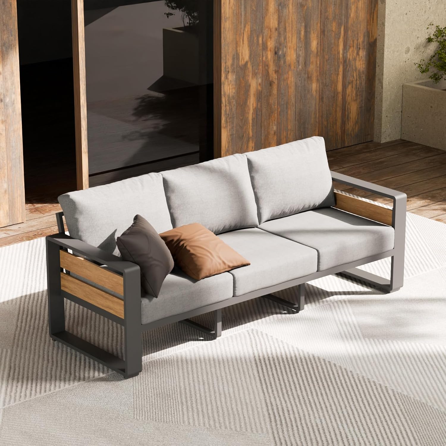 3-Seat All-Weather Aluminum Ou - Outdoor Furniture Japanese Style avis et prix