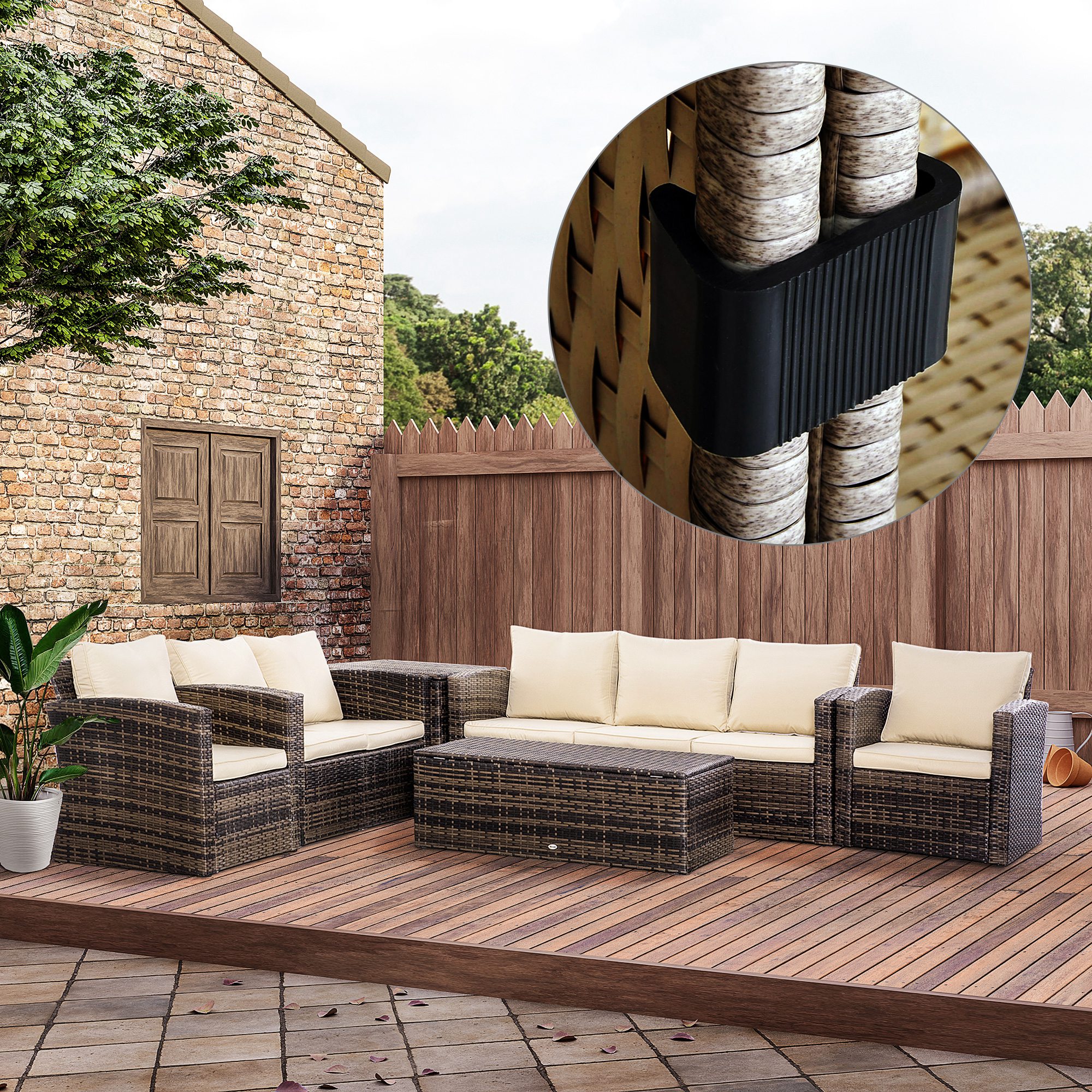 Set of 10 Outdoor Patio Wicker - Outdoor Furniture Set avis et prix
