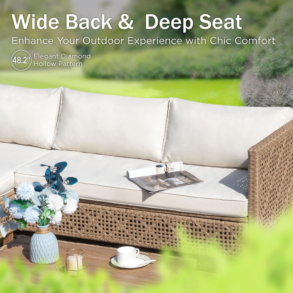 Outdoor Sectional Couch, Wicke - Outdoor Furniture Small avis et prix