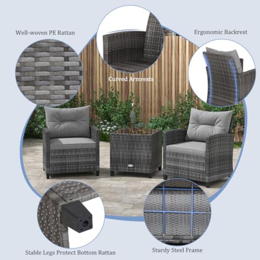 KOTEK 3 Piece Patio Furniture  - Outdoor Furniture Set avis et prix