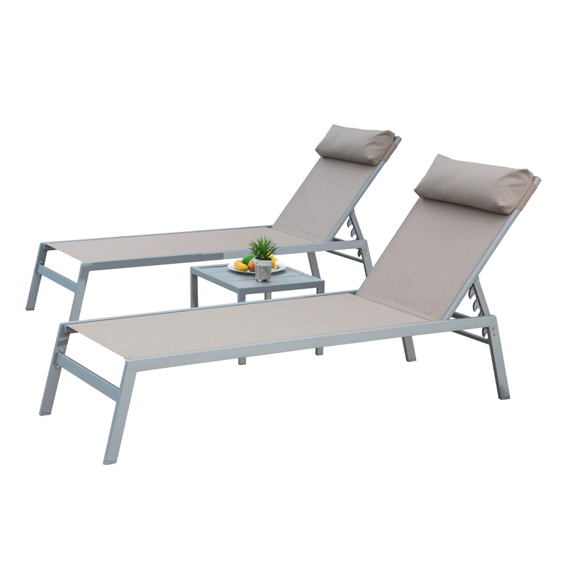 Aluminum Patio Chaise Lounge S - Deck Chair Lounger avis et prix