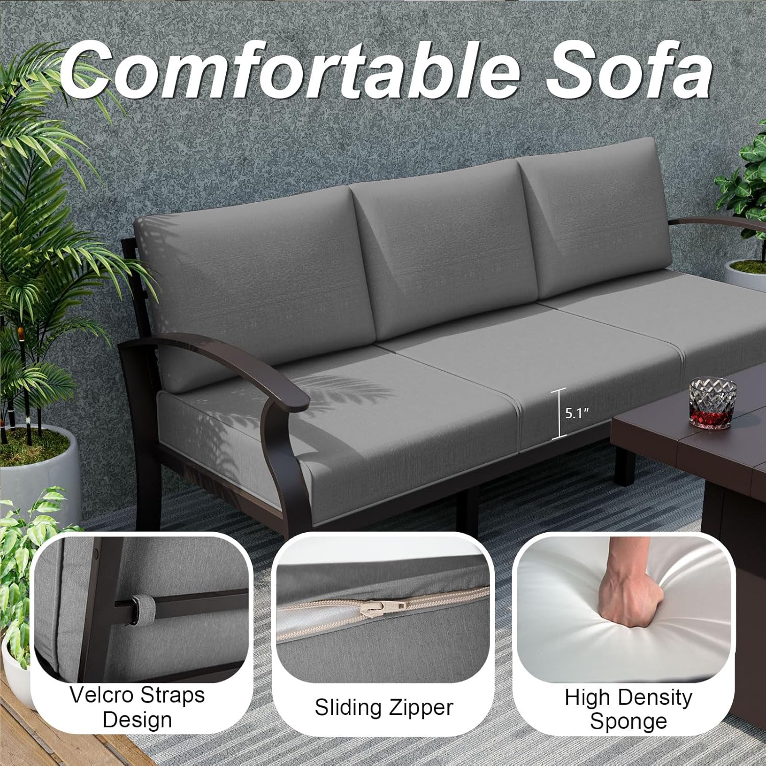 Aluminum Patio Furniture Set w - Outdoor Furniture On Sale avis et prix
