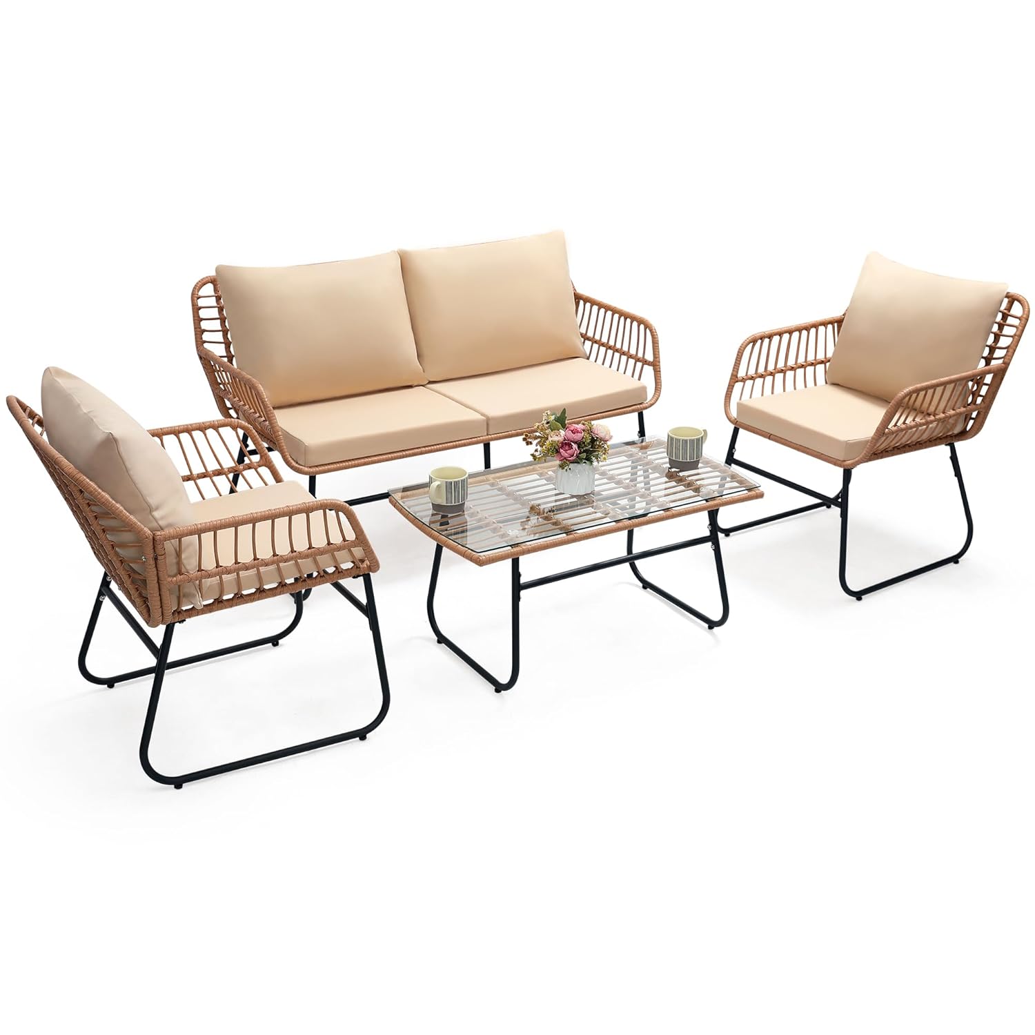4 Piece Patio Bistro Outdoor F - Outdoor Furniture On Sale avis et prix