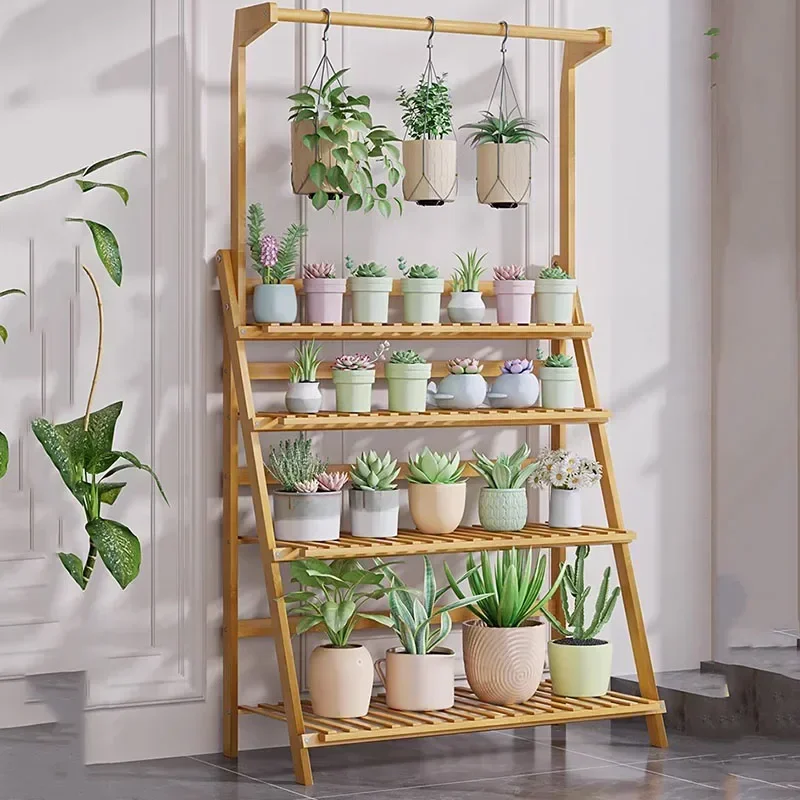 Adjustable Bamboo Plant Shelf  - Outdoor Furniture Small avis et prix
