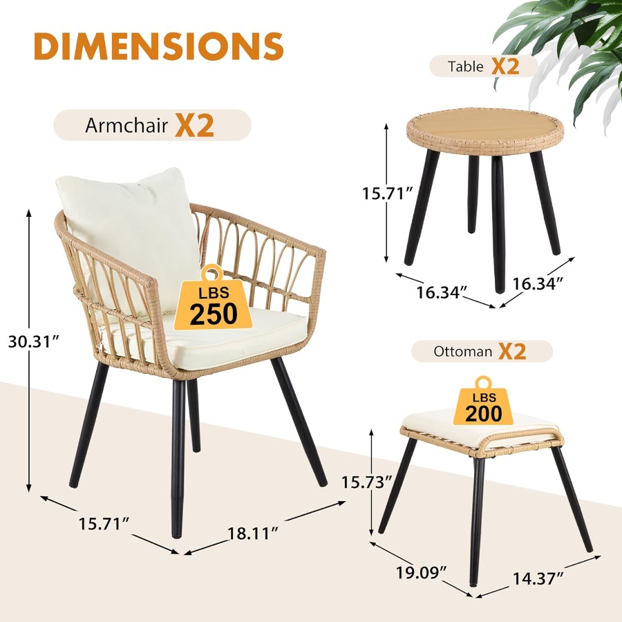 5 Piece Patio Furniture Set Ou - Outdoor Furniture Set avis et prix