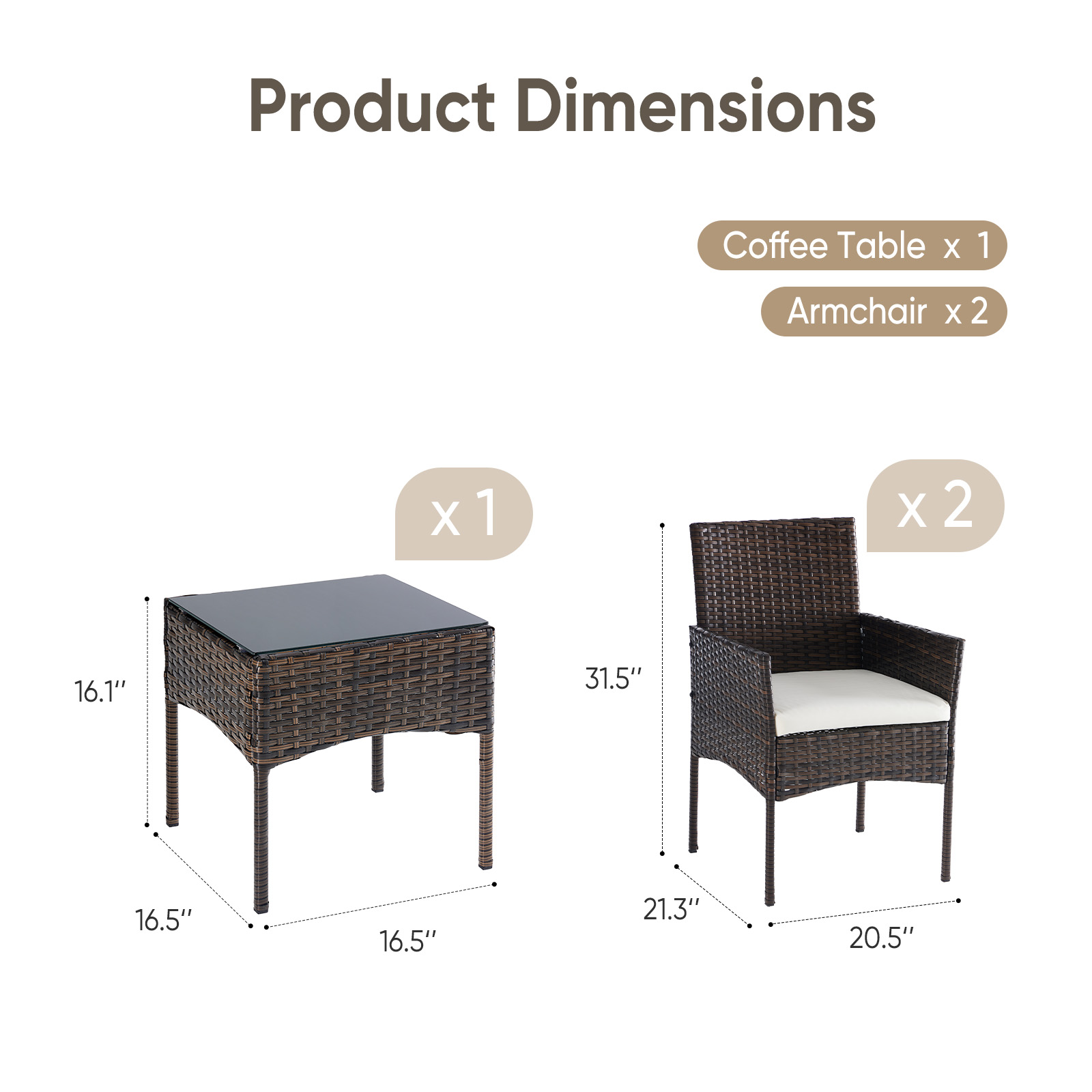 JHK Large Size 3 Pieces Outdoo - Outdoor Furniture On Sale avis et prix