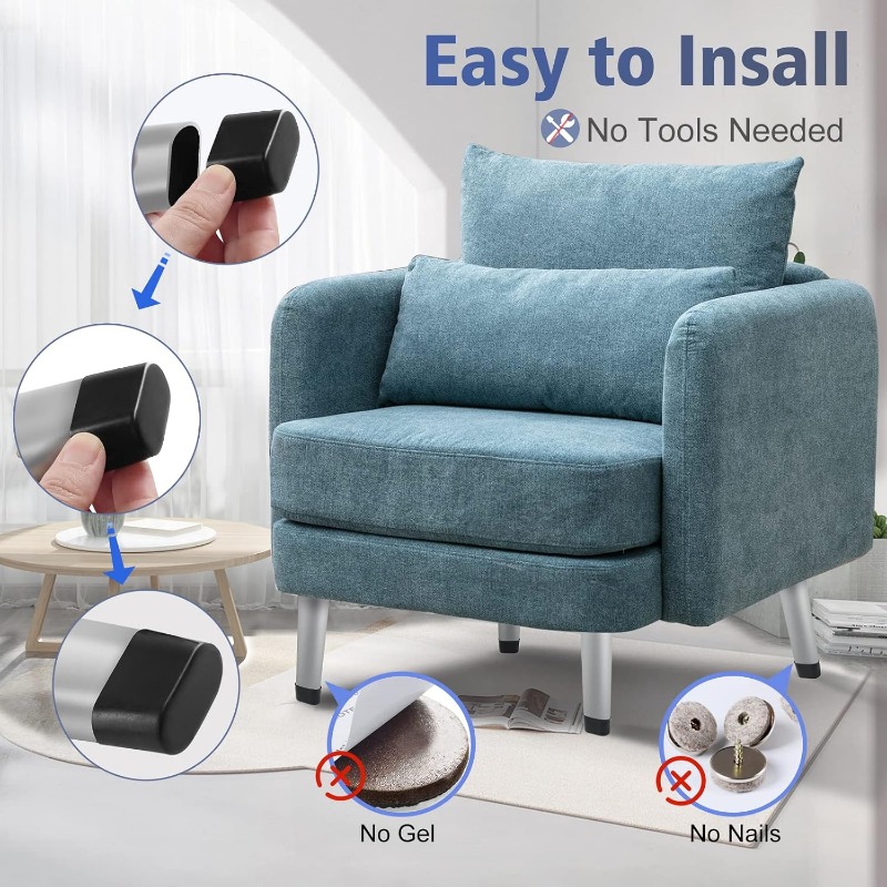 16pcs Transparent Oval Chair L - Outdoor Furniture Leg Protectors avis et prix